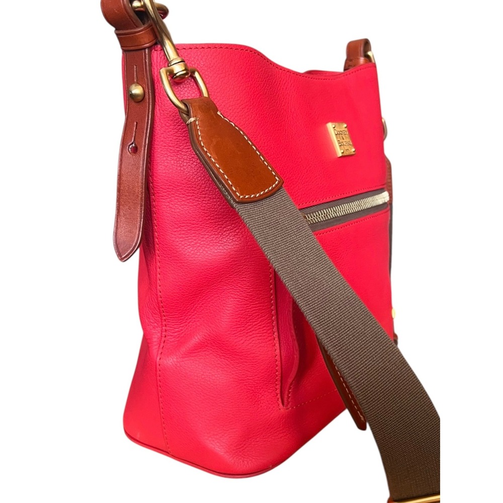 Dooney & Bourke Pebble Grain Small Kiley Crossbody Red Leather Bag‎ - Picture 3 of 16